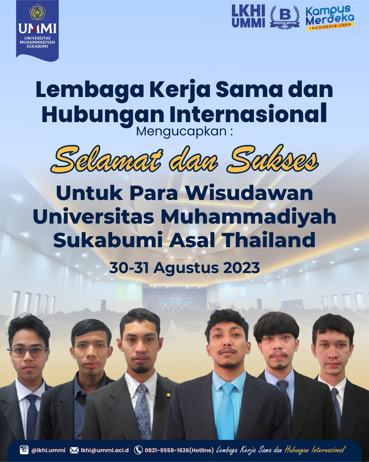 Selamat & Sukes Untuk Para Wisudawan Universitas Muhammadiyah Sukabumi Asal Thailand