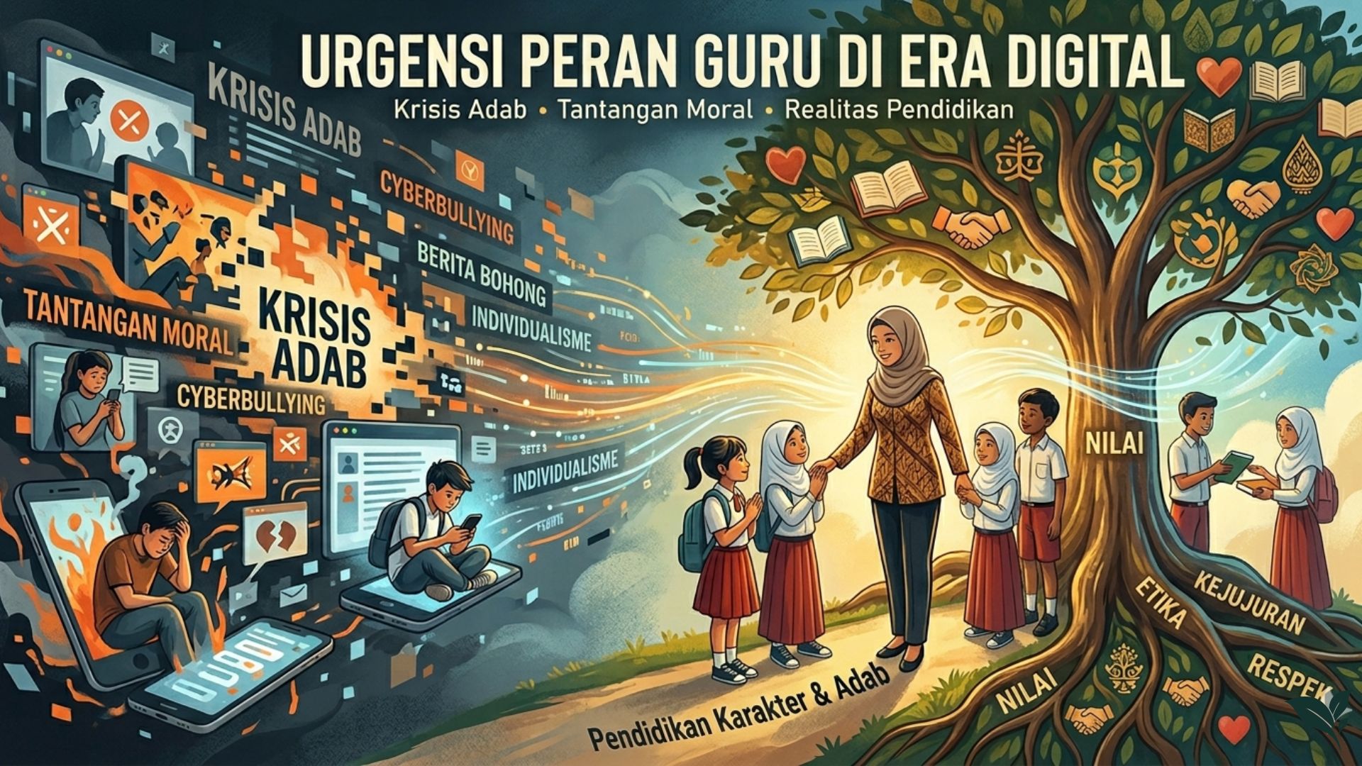 Urgensi Peran Guru di Era Digital: Krisis Adab, Tantangan Moral, dan Realitas Pendidikan Saat Ini
